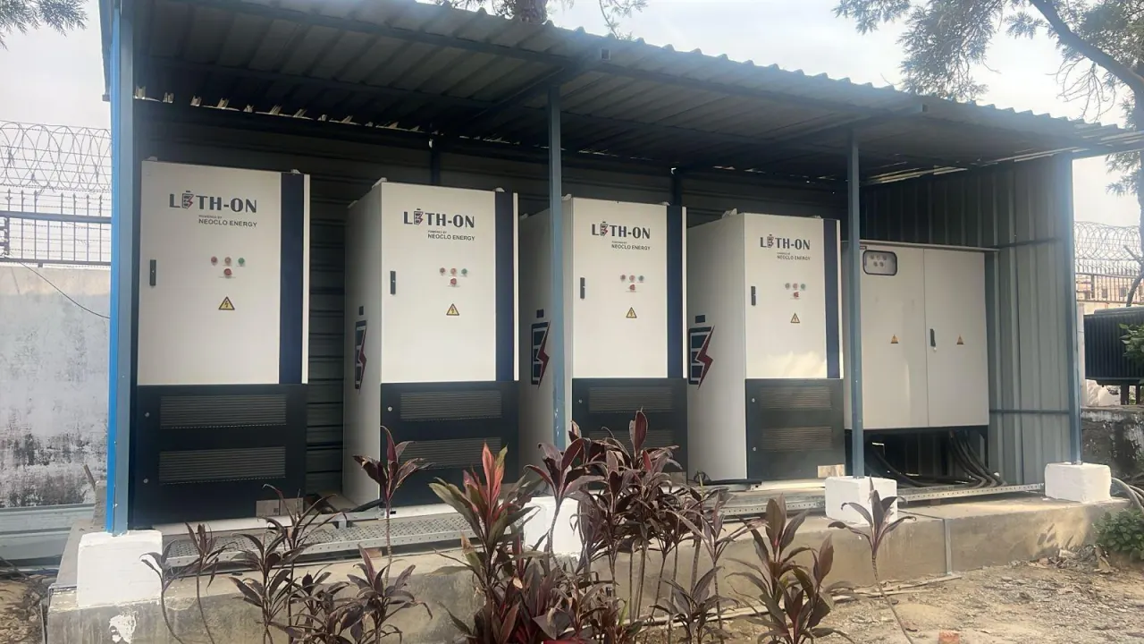 Four battery cabinets at Invertis University, run by Ingro EMS as one source